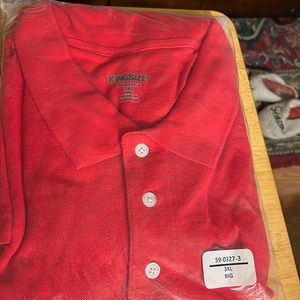 KingSize red polo shirt in 3X